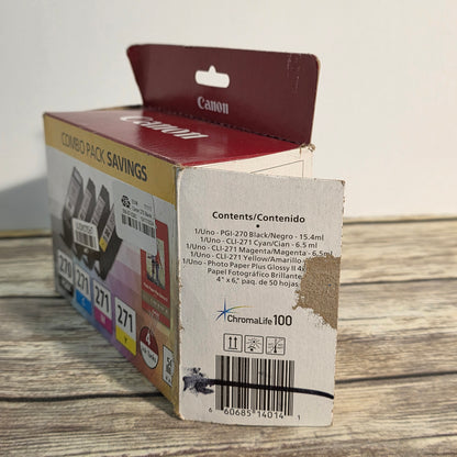 NIOB New Canon PGI-270/CLI-271 Combo Ink Pack Black Cyan Magenta Yellow Expired