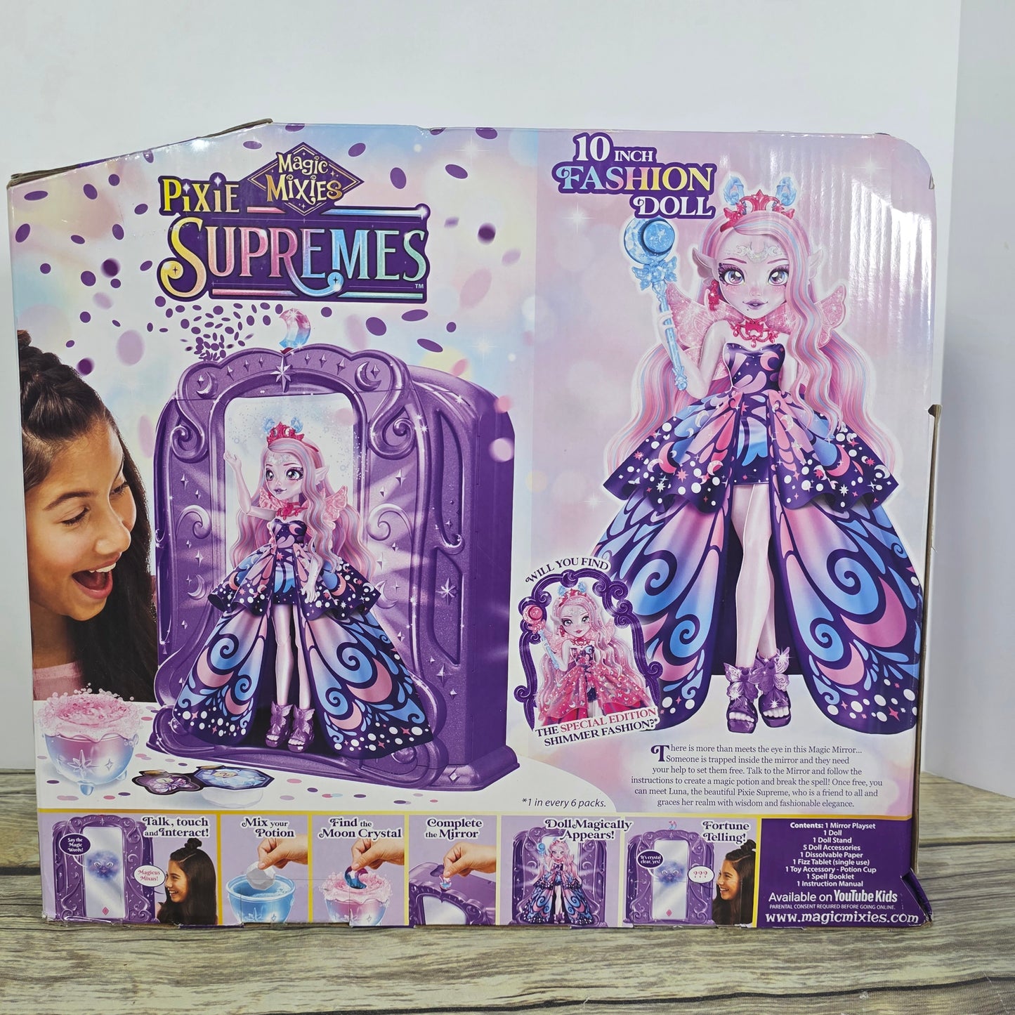 NIB New Magic Mixies Pixie Supremes Talking Magic Mirror 10" Doll