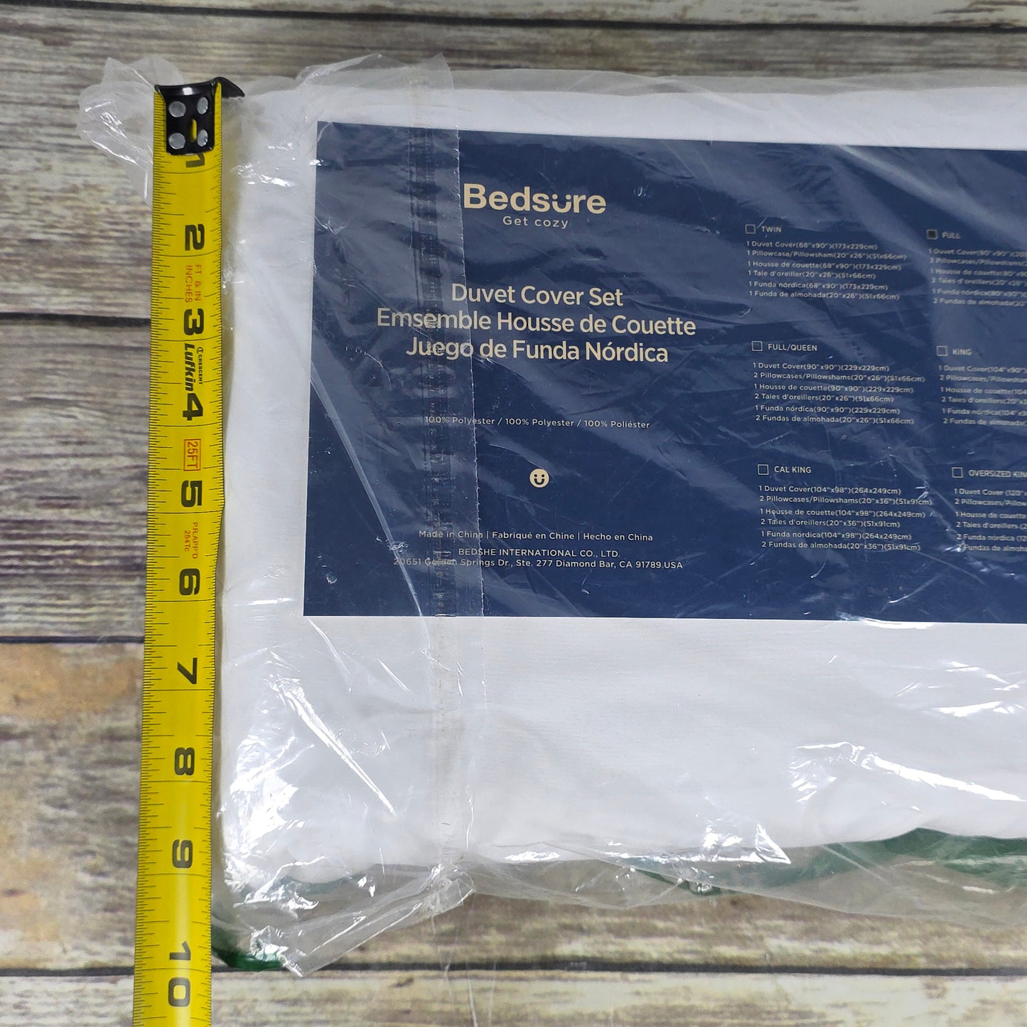 NIP New Bedsure Duvet Cover Set Full Size White w/ Pillow Shams