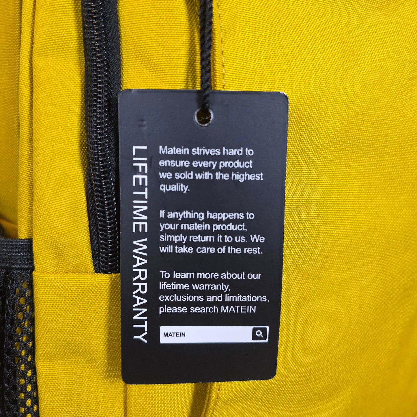 NWT New MATEIN Yellow Backpack Bookbag