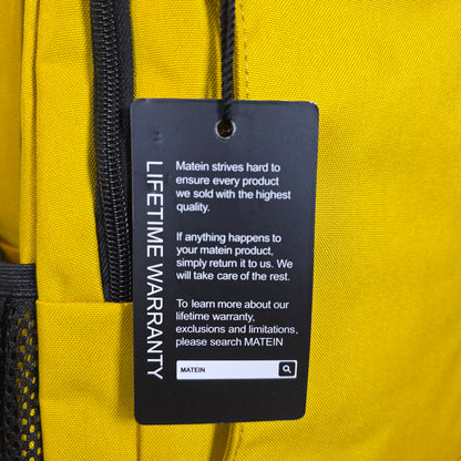 NWT New MATEIN Yellow Backpack Bookbag