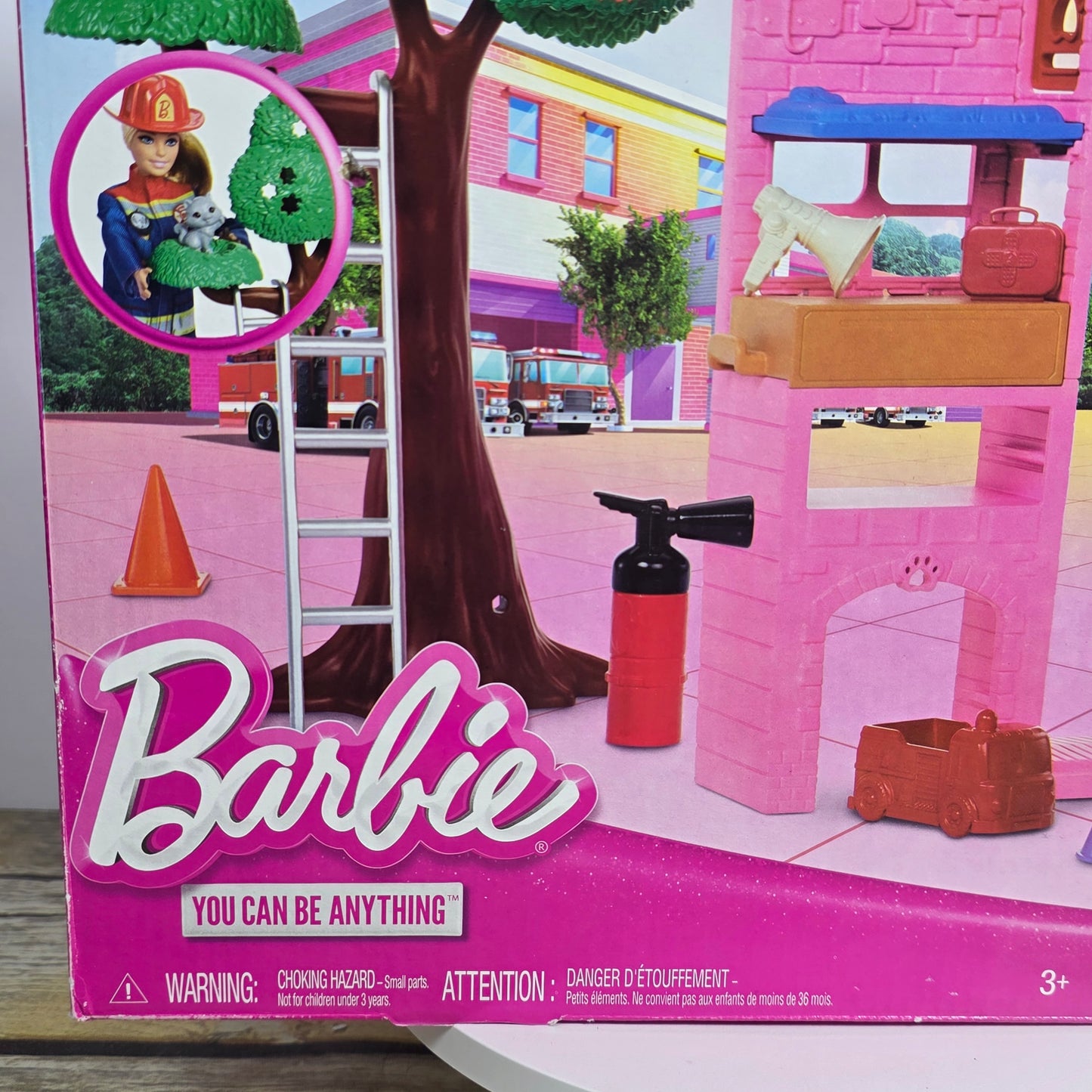NIB Barbie You Can Be Anything Firefighter Playset