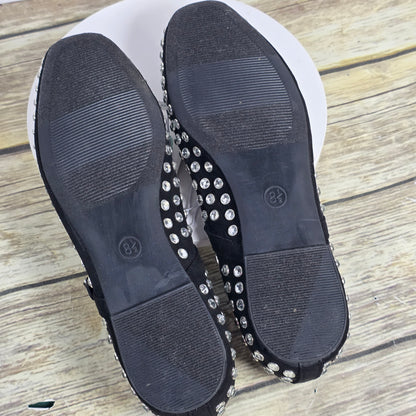 New Women's A New Day Issa Rhinestone Flats Black Size 8.5