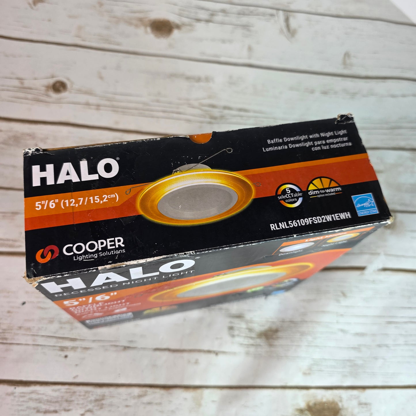 NIOB New HALO Recessed Night Light 5"/6" Baffle Downlight w/ Night Light Bulb & Trim Replacement