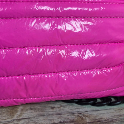 NWT New BCBG Generation Hot Pink Puffy Vinyl GN22374 2-in-1 Convertible Bag