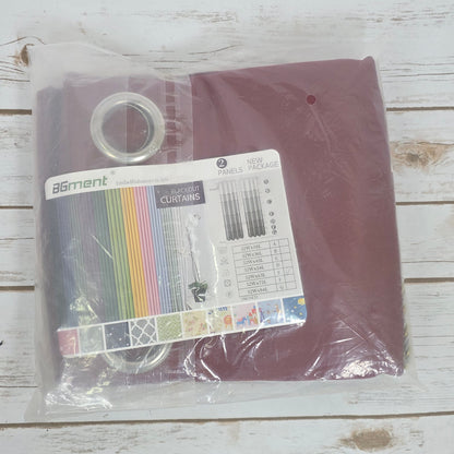 New BGment Blackout Curtain Panels 52x63" Red Rope Ties