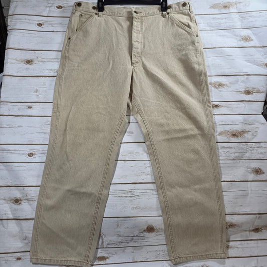 Men's L.L. Bean West Branch Tan Khaki Work Pants 42x30