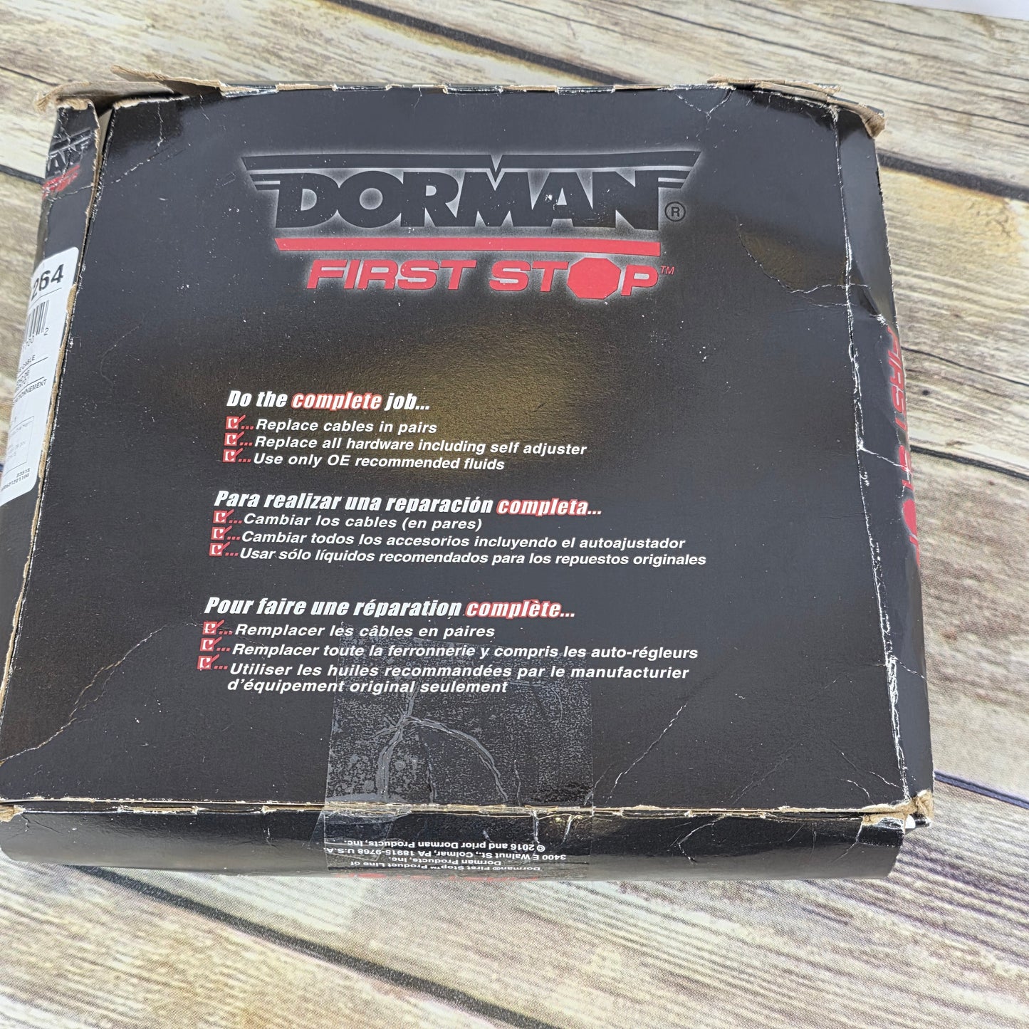 NIB Dorman C661264 Rear Passenger Side Parking Brake Cable Compatible with Select Dodge/Ram Models