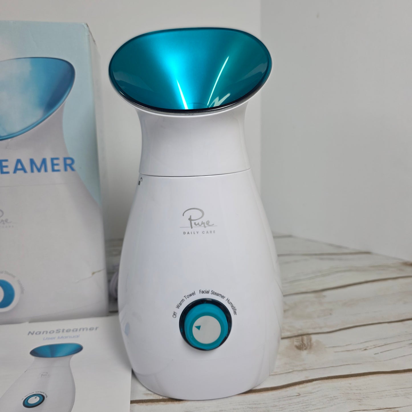 NIOB New Pure NANOSTEAMER  3-in-1 Ionic Facial Steamer Towel Warmer Humidifier PDC-4001