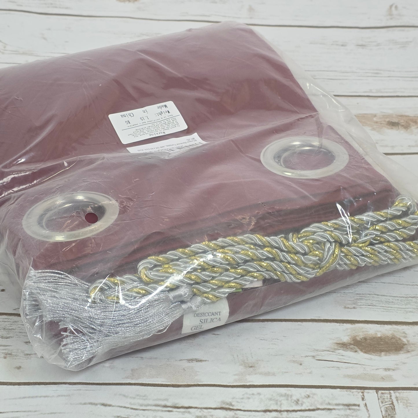 New BGment Blackout Curtain Panels 52x63" Red Rope Ties