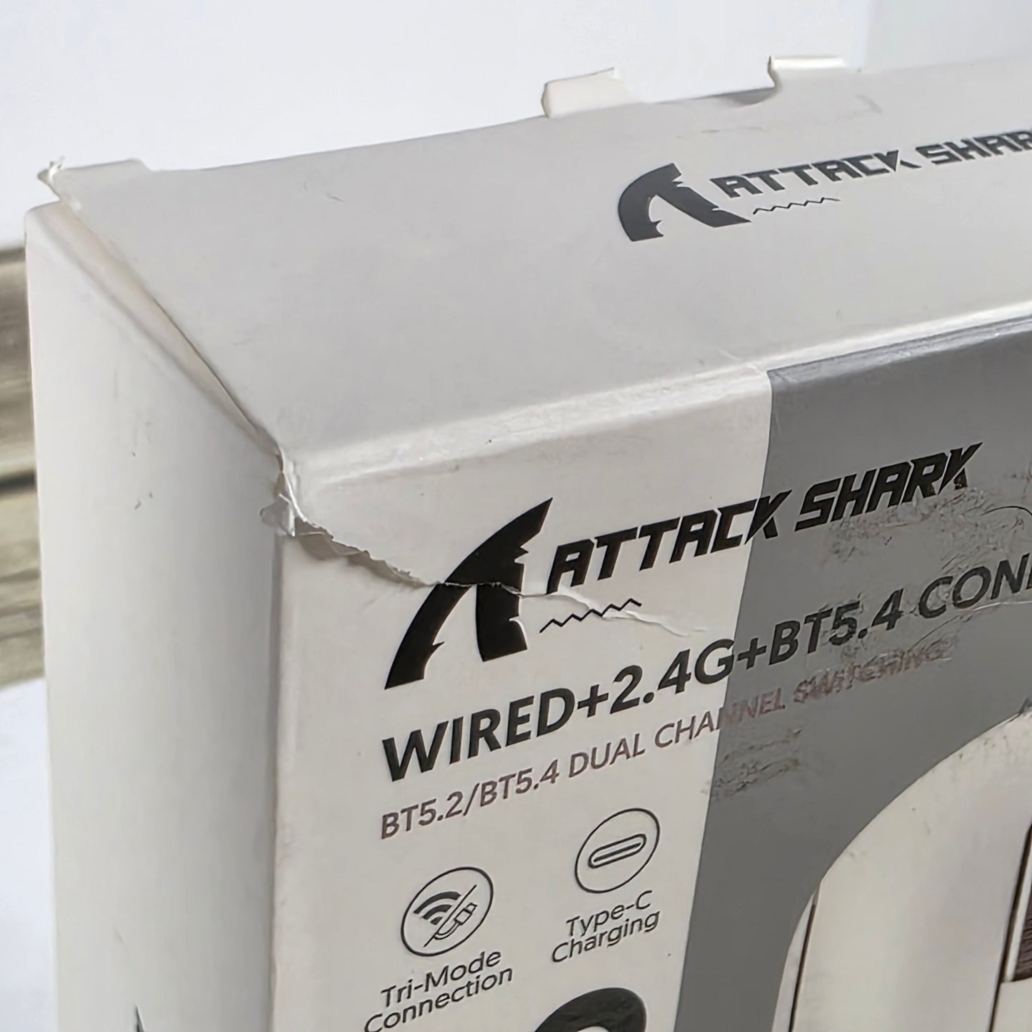 NIOB New ARTIC SHARK X3-Mouse PAW-3395 White Wired+2.4G+BT5.4 Connections