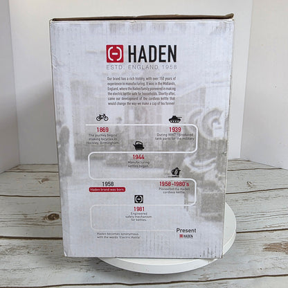 NIB New HADEN Dorchester Stainless Electric Kettle 1.7 Litre Stone Blue 75047- RARE FACTORY SEALED!!!