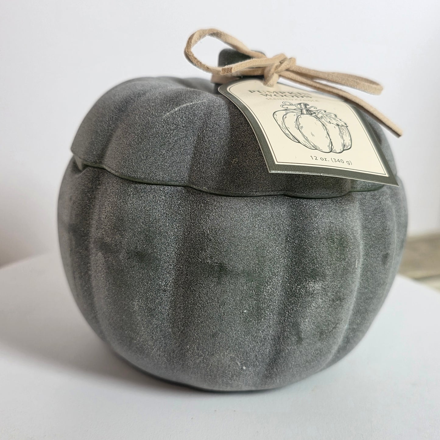 NWT New Pumpkin Woods Frosted Glass 12 Oz Scented Candle- Set of 4