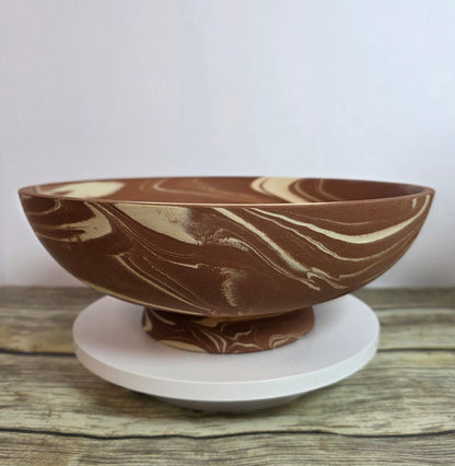 New Studio McGee Orange Swirl Decorative Bowl 10"