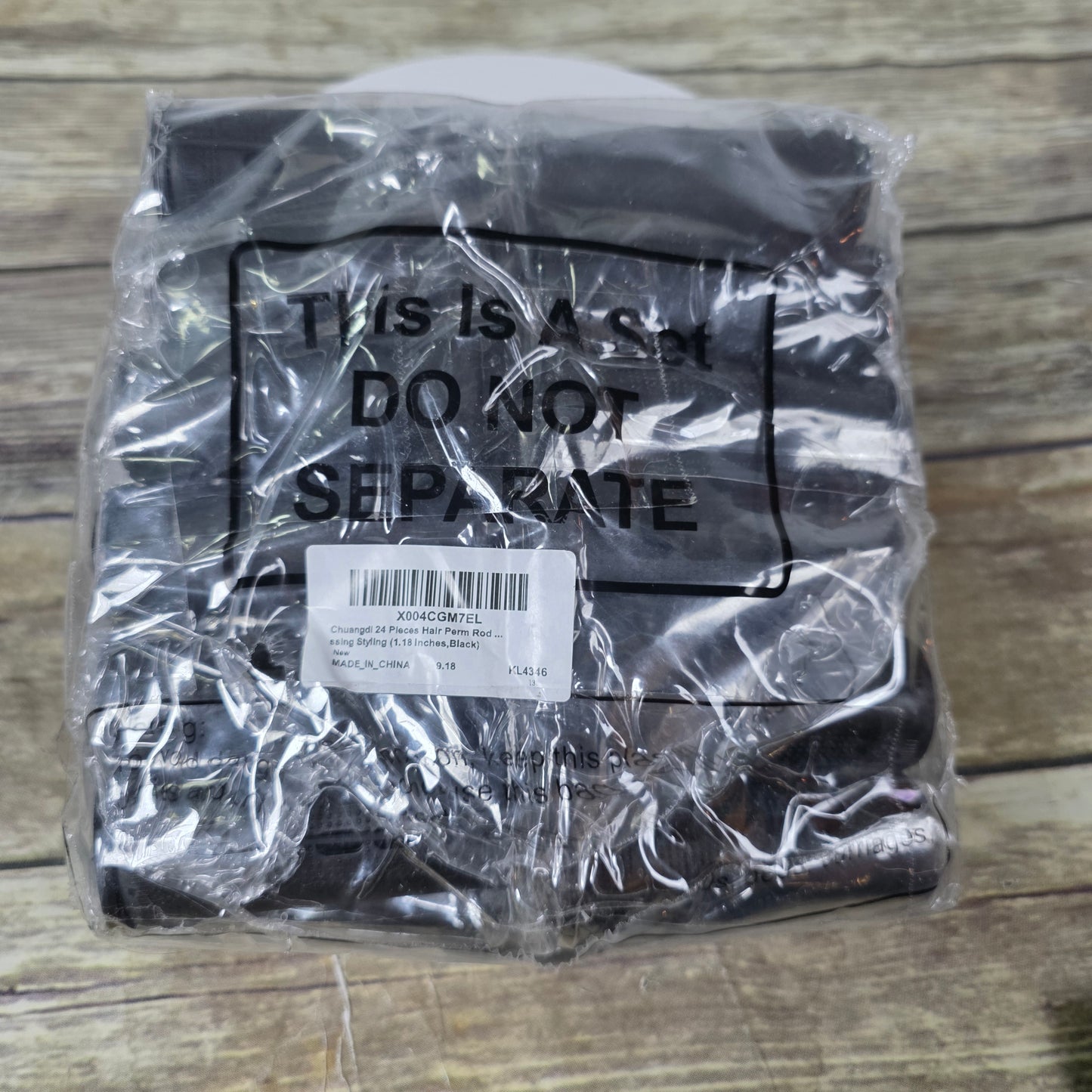 NIP New CHUANGDI 24 Piece Hair Perm Rods Curlers 1.18" Black