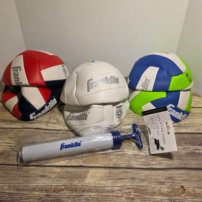 NIOB New Offical Franklin Soft Spike Volleyballs 6-Pack with 1 Hand Pump