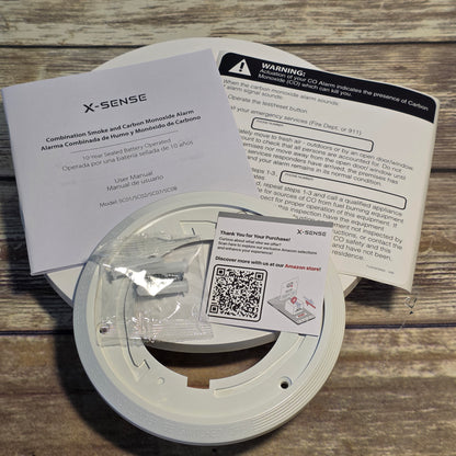 X-Sense Smoke Detector Carbon Monoxide Detector Combo, 10-Year Battery Smoke Detector with Display, Standalone Model SC01, Single Pack