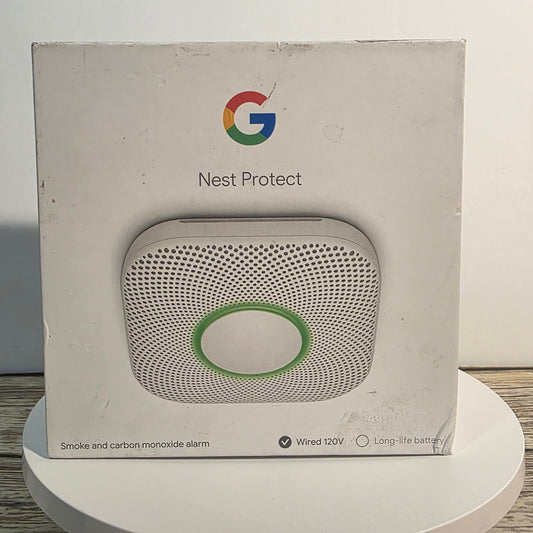 New NIOB Google Nest Protect Smoke and Carbon Monoxide Alarm Wired 12]V