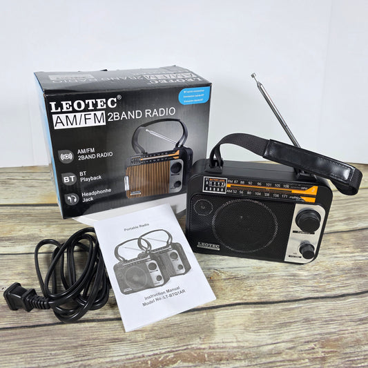 NIOB New LEOTEC AM/FM 2Band Radio LT-BTQ1AR