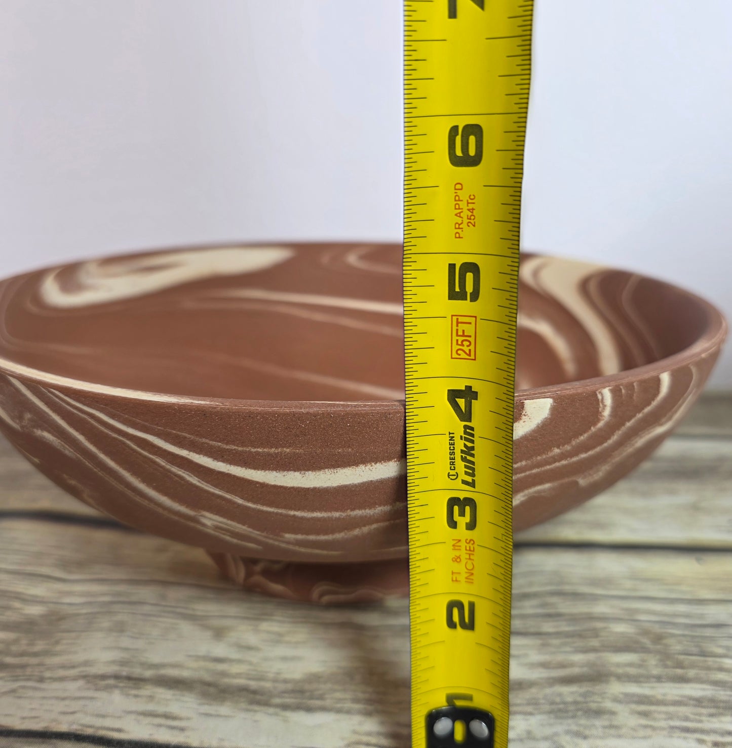 New Studio McGee Orange Swirl Decorative Bowl 10"