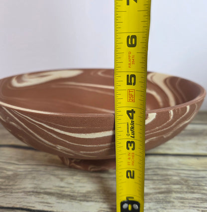 New Studio McGee Orange Swirl Decorative Bowl 10"