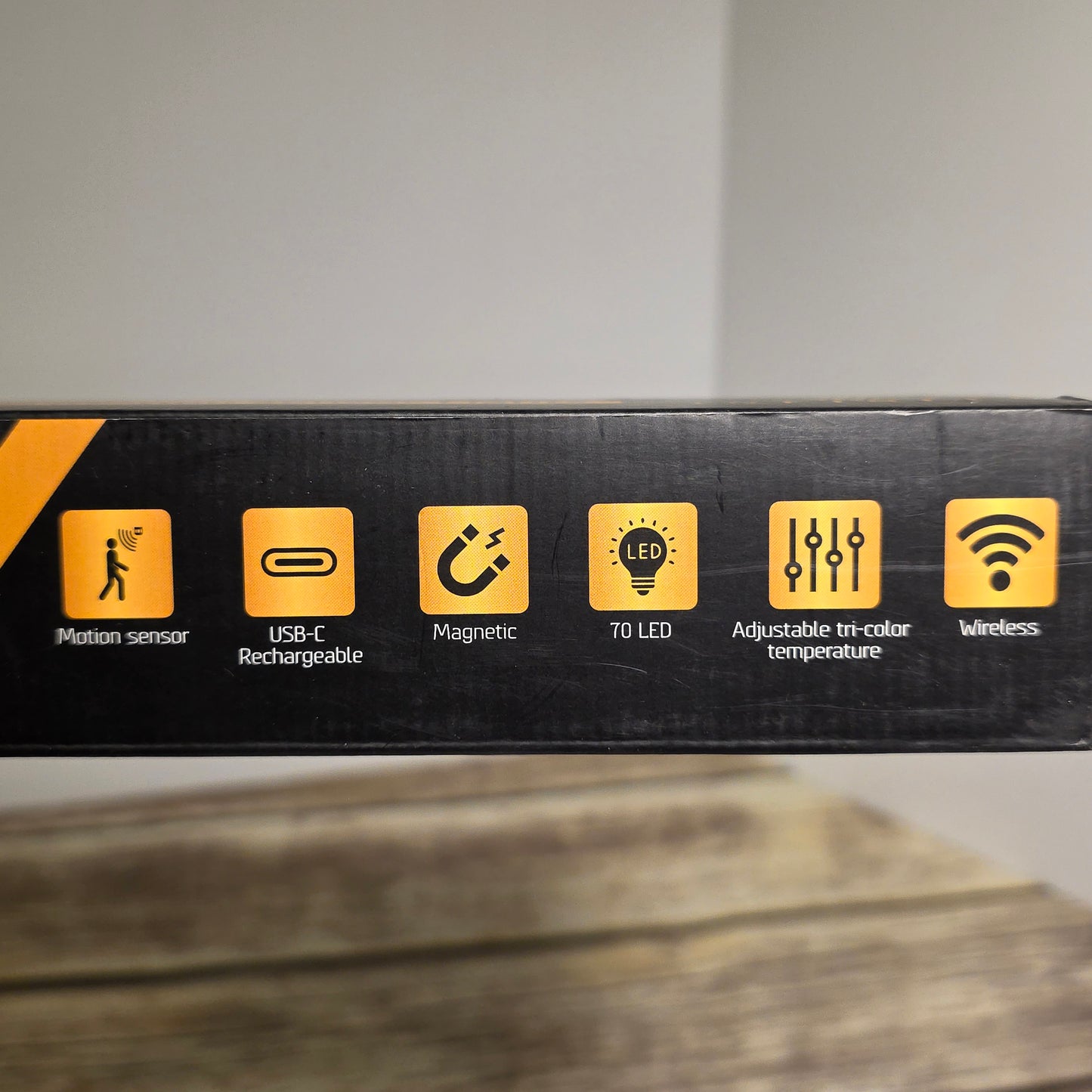 NIB New J & Y INFINITE LED Motion Sensor Lights 2 Pack White Rechargeable