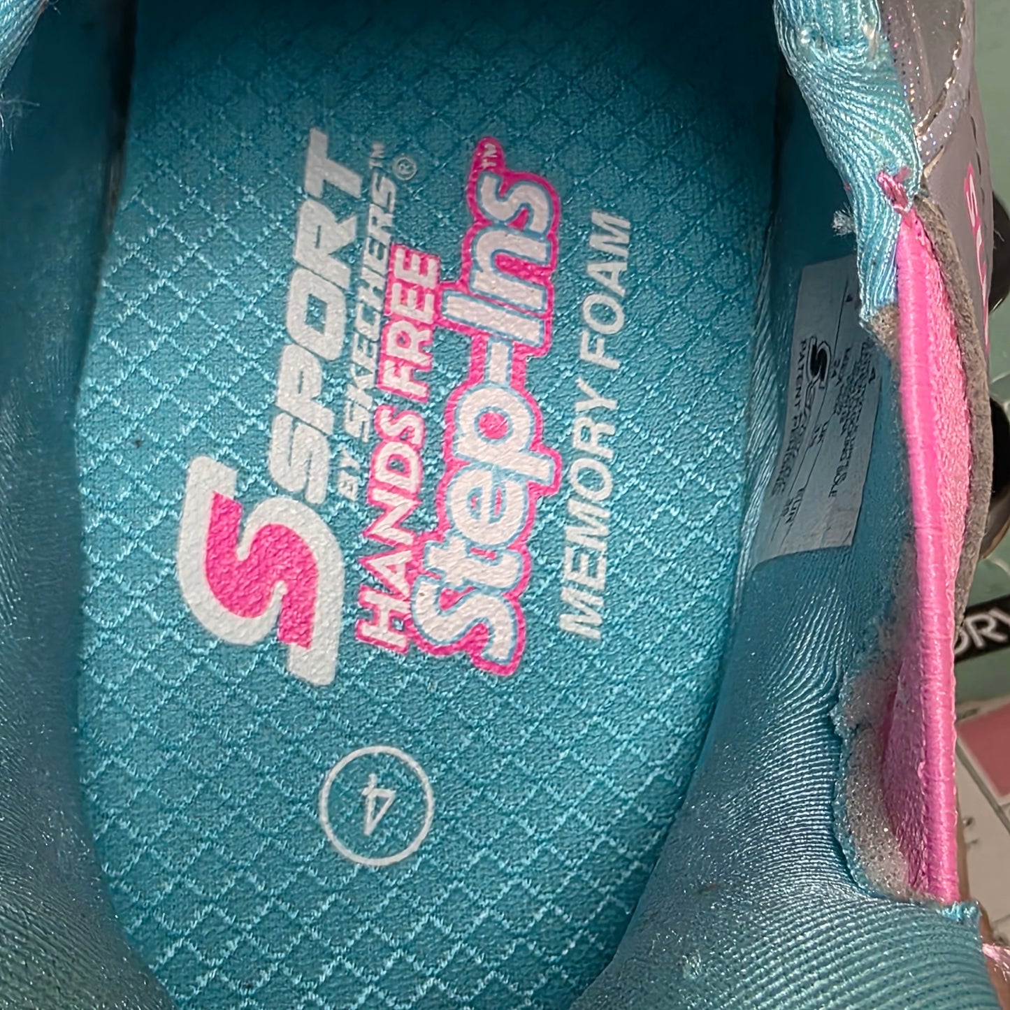 NIB New S Sport by Skechers Kristin Hands Free Step-Ins Pink Girls 4