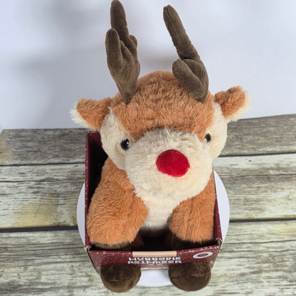 New Tiny Love + Carry Huggable Reindeer Weighted Body & Paws Calm Comfort Plushie