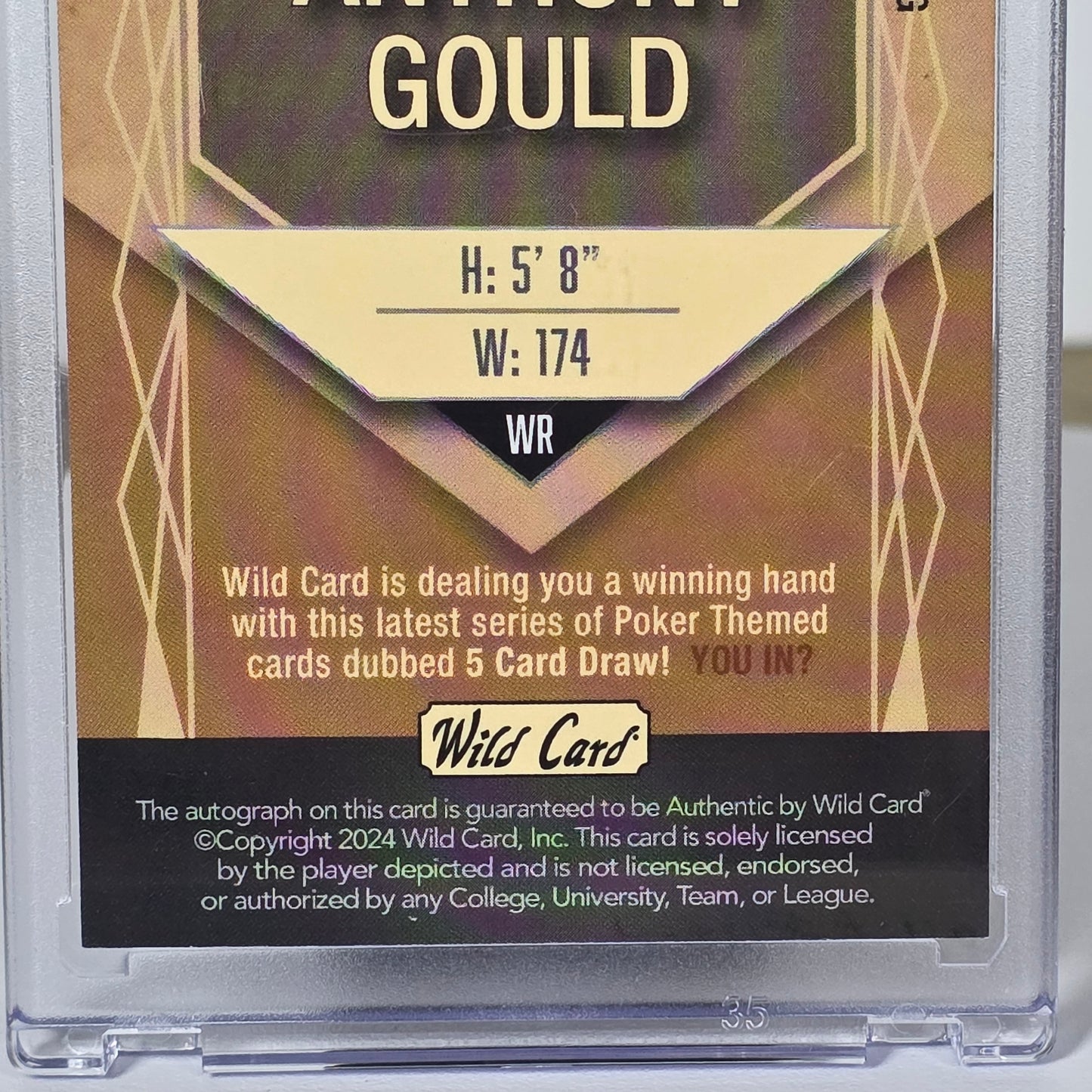 Autographed Anthony Gould Wild Card 5 Card Draw 2/2