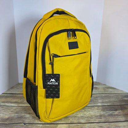 NWT New MATEIN Yellow Backpack Bookbag