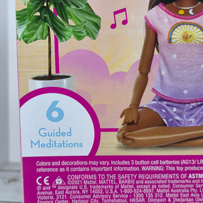 NIB New Poseable Rise & Relax Meditation Barbie Doll Self-Care Yoga Poses