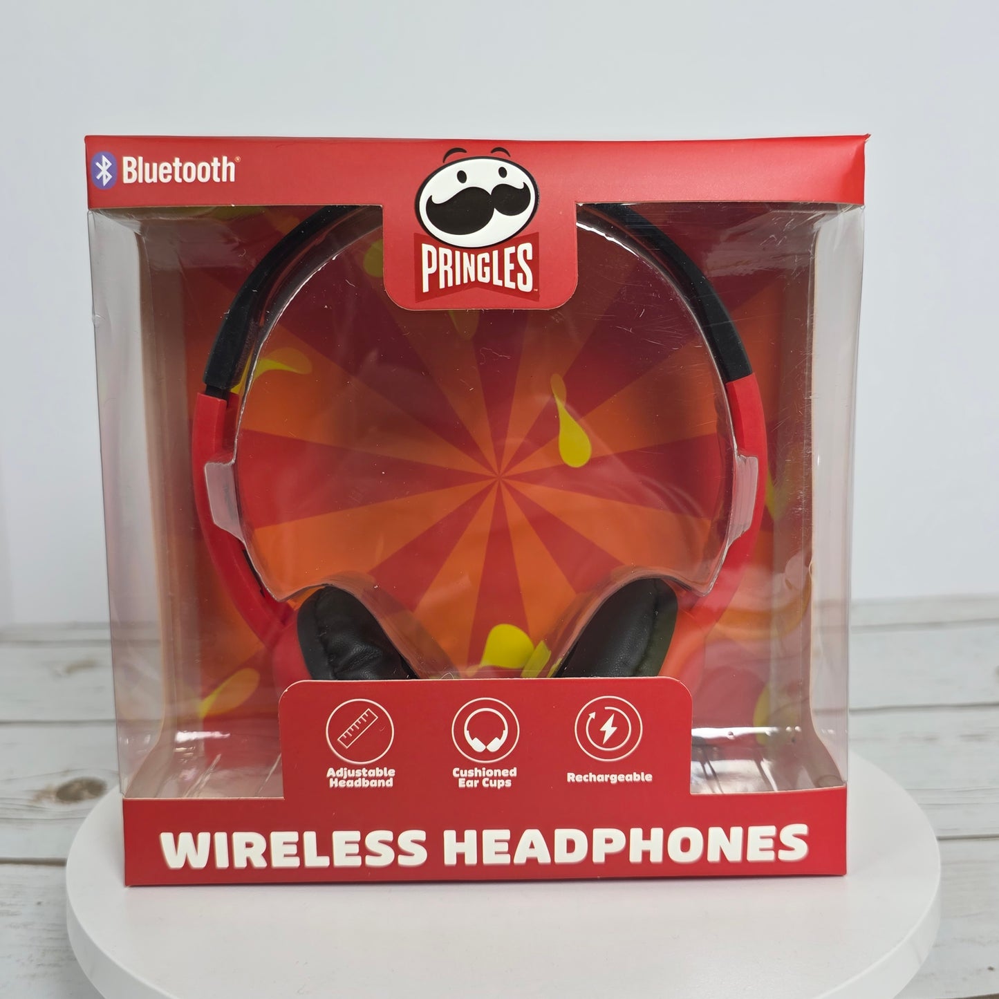 New Pringles Wireless Headphones Bluetooth Red TR- BTHP-PR6