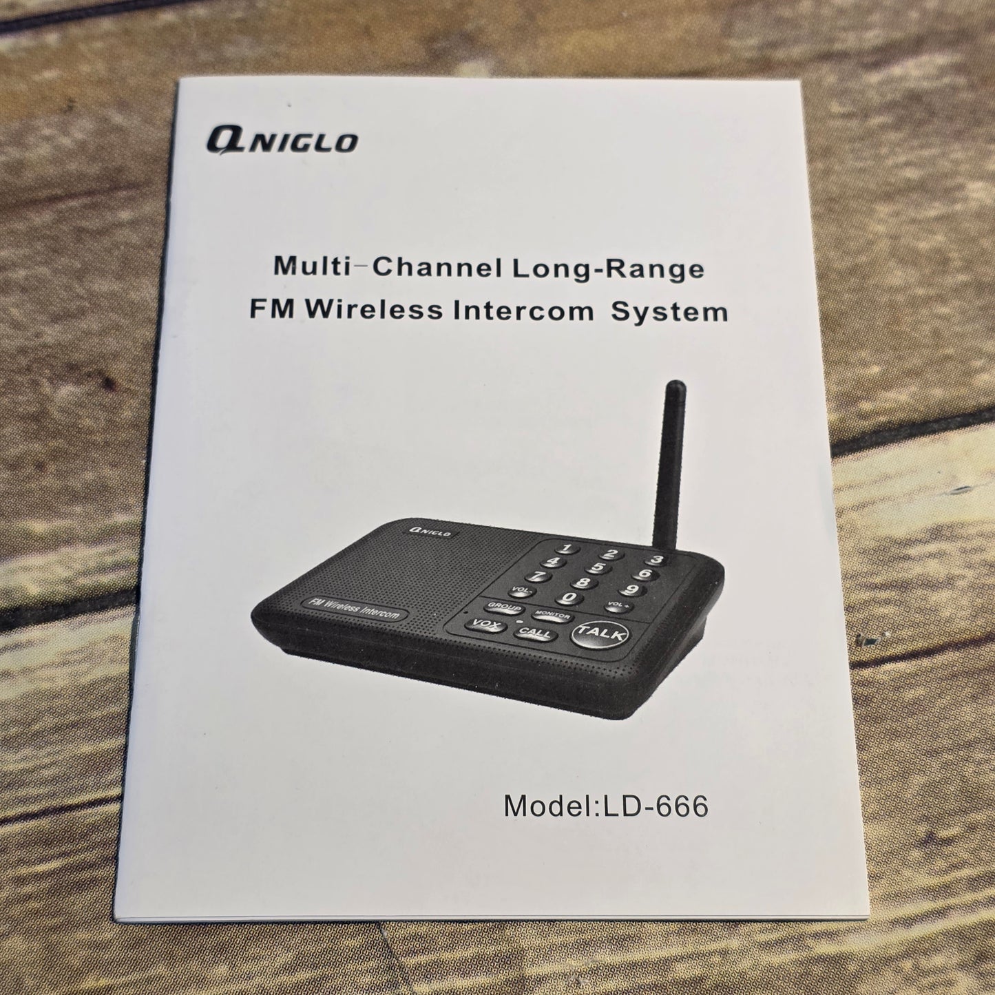 NIB New QNIGLO 
Multi-Channel Long-Range FM Wireless Intercom System LD-666 4 Units
