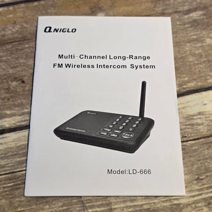 NIB New QNIGLO 
Multi-Channel Long-Range FM Wireless Intercom System LD-666 4 Units