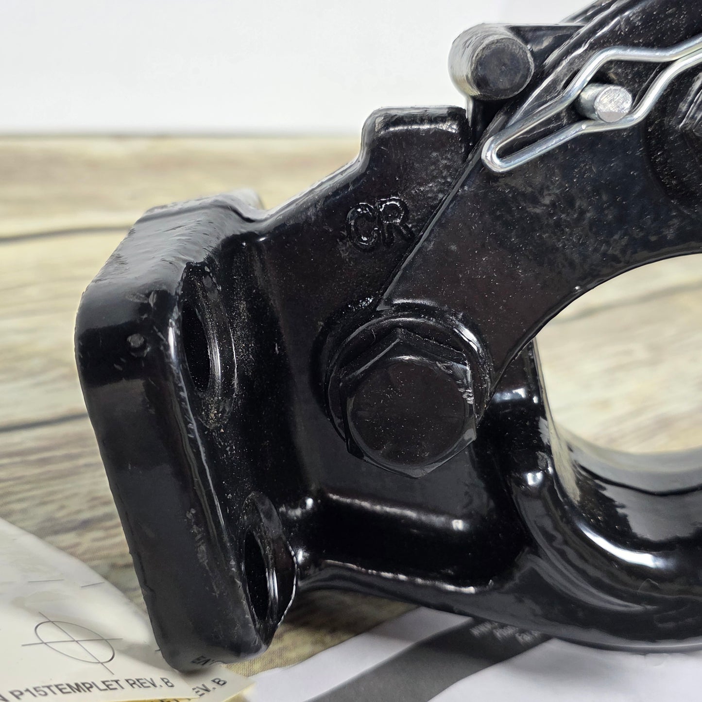 20-Ton Pintle Hook Capacity Hitch Receiever Hook Black