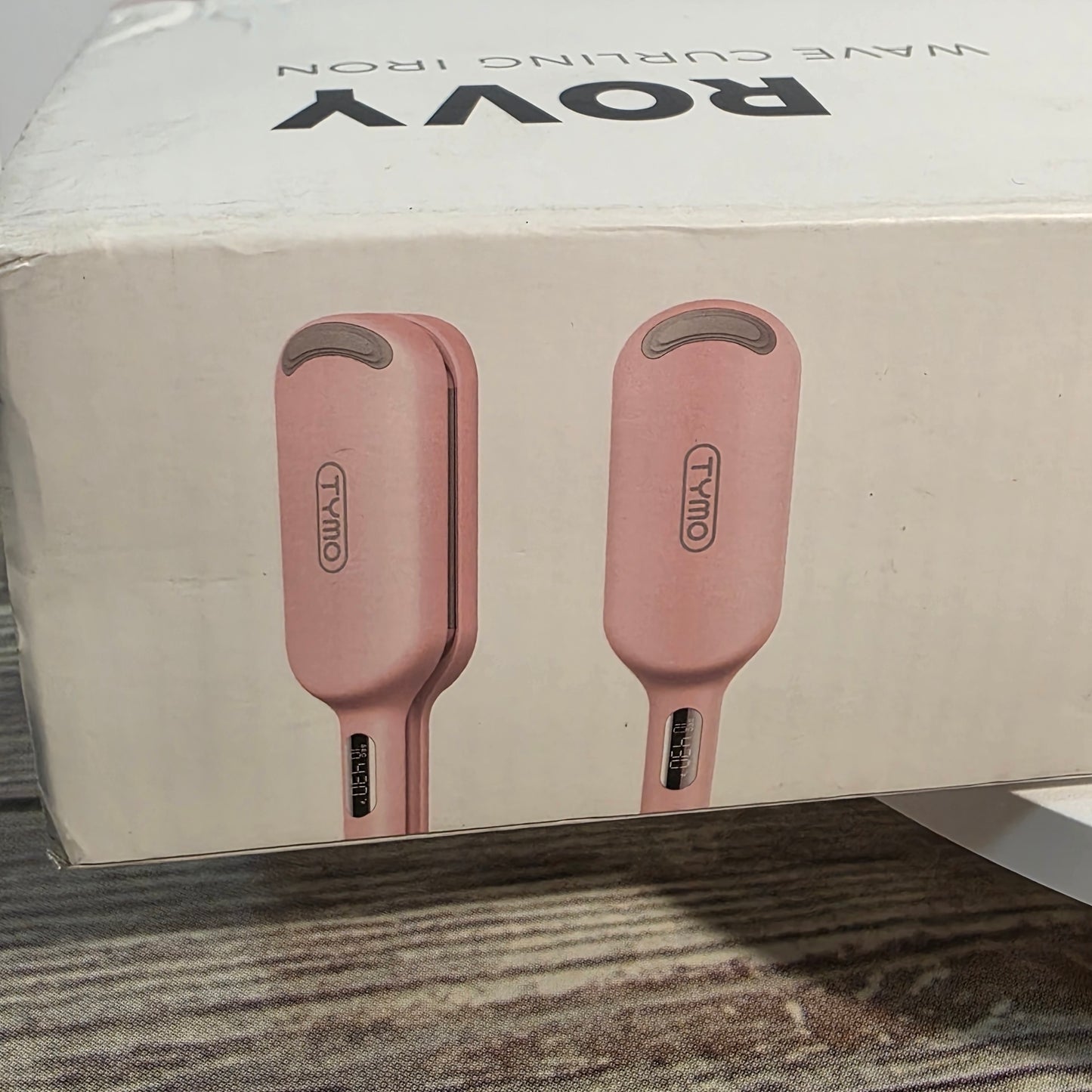 NIOB New TYMO Rovy Wave Curling Iron Pink Hair Styling Curling Iron Hair Crimper Waver - TYMO ROVY Beach Waves Curling Wand, Ionic Deep Waver Hair Curler Tool with Ceramic 3 Barrel for Women, Dual Voltage, Anti-Scald, Easy to Use, Pink, 1.25 Inch