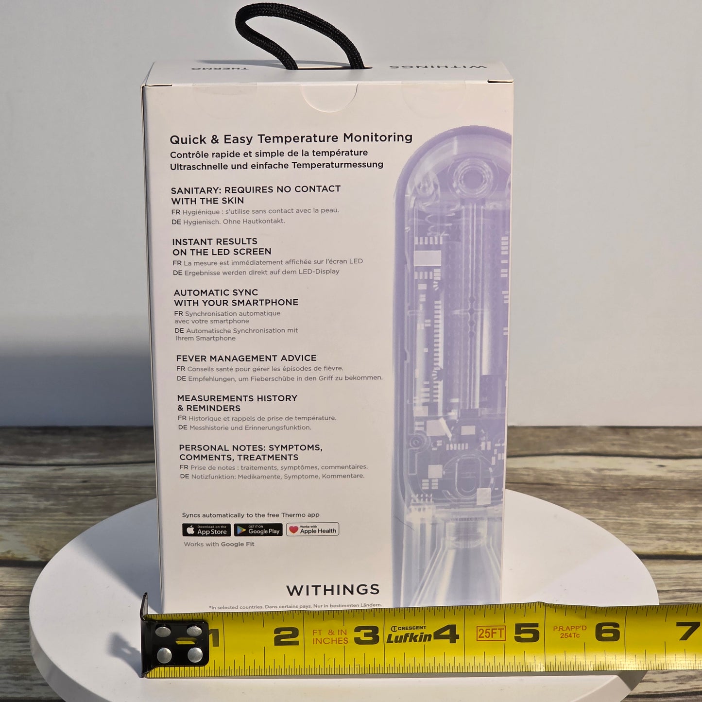 NIB New WITHINGS THERMO Smart Temporal Thermometer