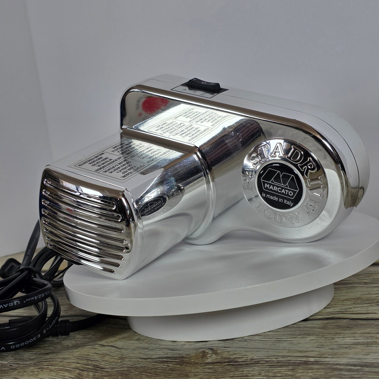MARCATO Made in Italy Pastadrive 110V Electric Pasta Machine, Chrome Steel