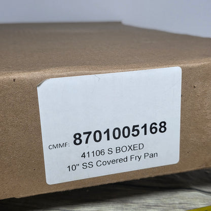 NIB New All-Clad Metalworkers 10" D3 Stainless Steel Covered Fry Pan 3582405-03