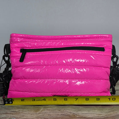 NWT New BCBG Generation Hot Pink Puffy Vinyl GN22374 2-in-1 Convertible Bag