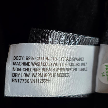 NWT New Women's Uniserval Thread Goods Co Black Denim Tank Size 6 Zipper Front