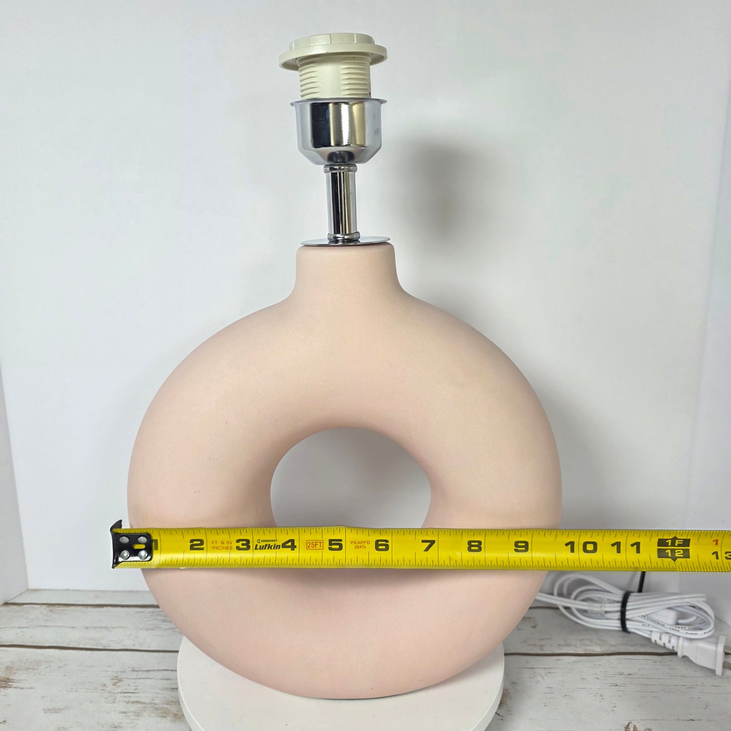 New Pink Ceramic Table Lamp for Living Room Bedroom, 21" Modern Bedside Lamps