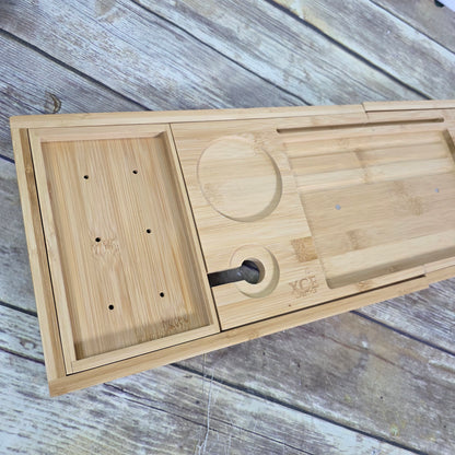 New Luxury Spa Style Divided Wooden Bath Tray