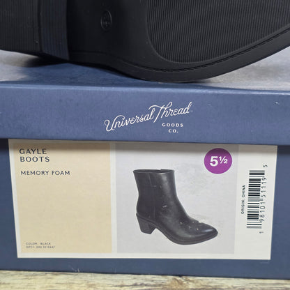 NIB New Women's Universal Thread Goods Co. Gayle Boots Heels Black 5.5M