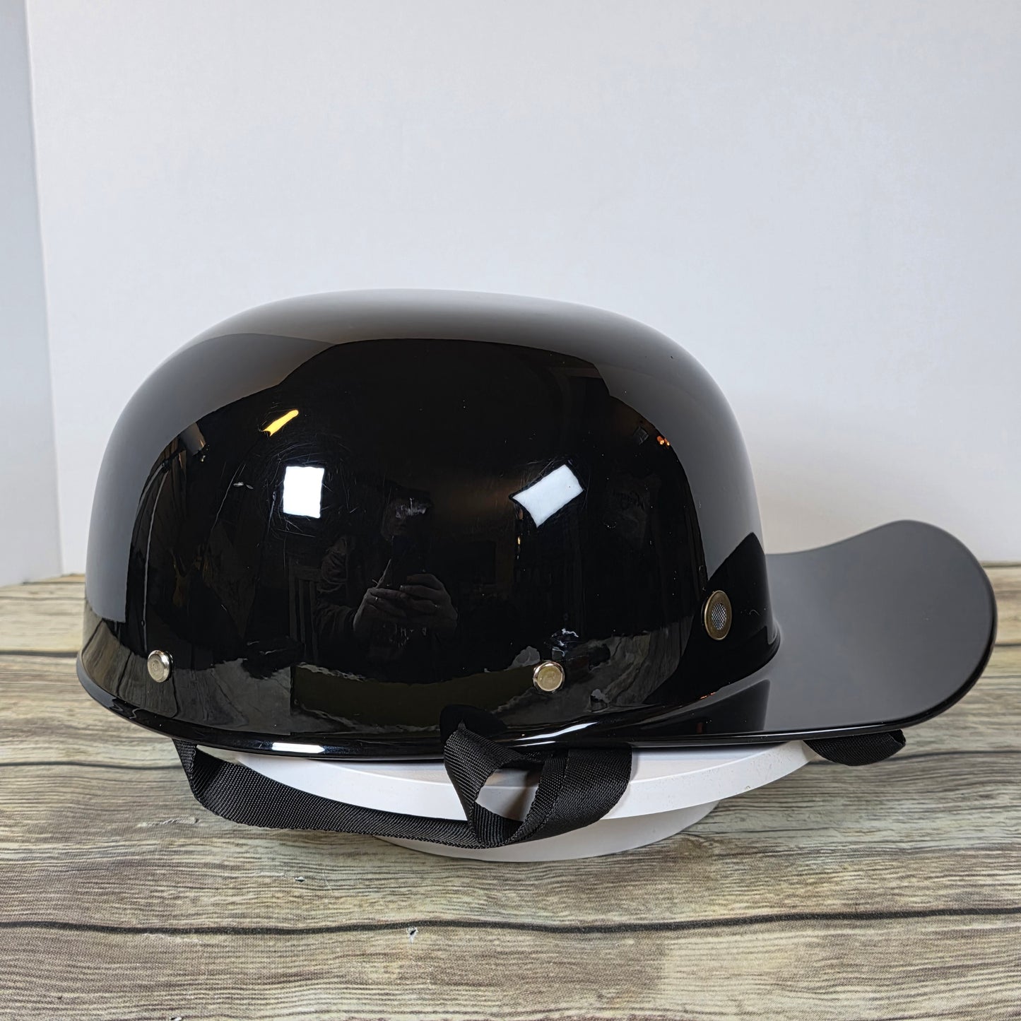 Black Helmet DOT FMVSD No.218  M 51-52 Scuff on Brim Medium