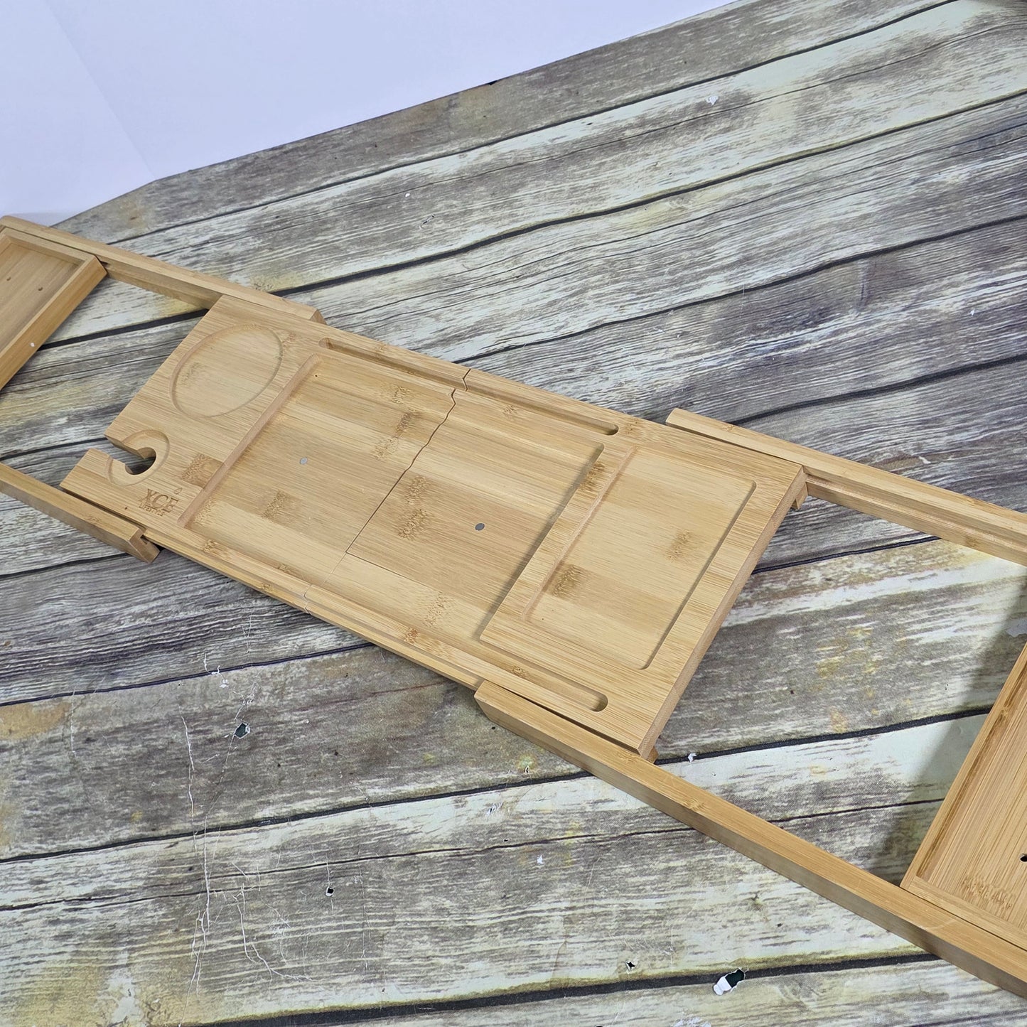 New Luxury Spa Style Divided Wooden Bath Tray