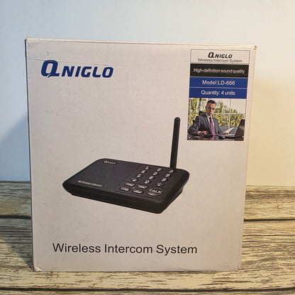 NIB New QNIGLO 
Multi-Channel Long-Range FM Wireless Intercom System LD-666 4 Units