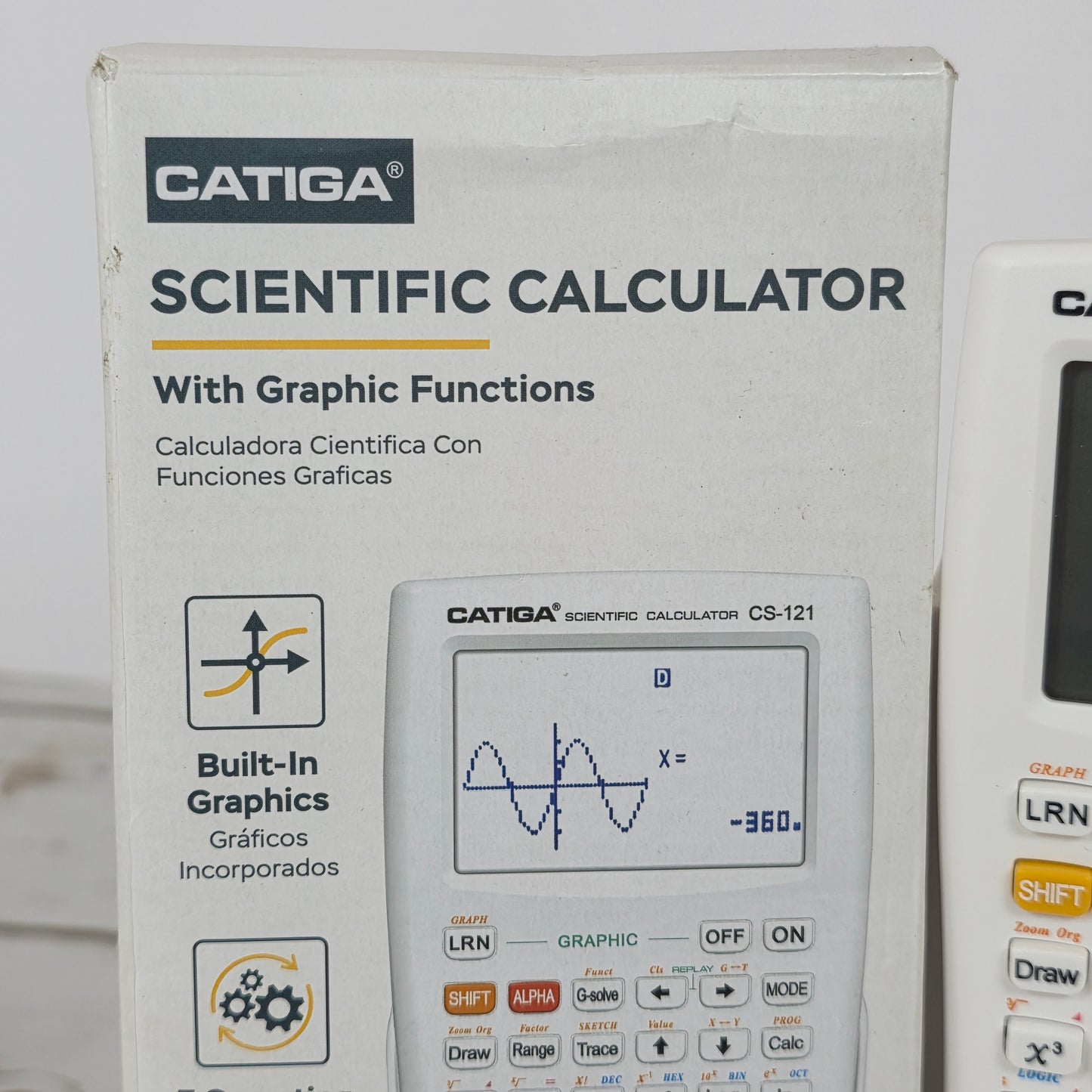 NIOB New CATIGA Scientific Calculator w/ Graphic Functions CS-121 White