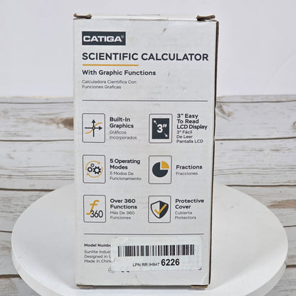 NIOB New CATIGA Scientific Calculator w/ Graphic Functions CS-121 White