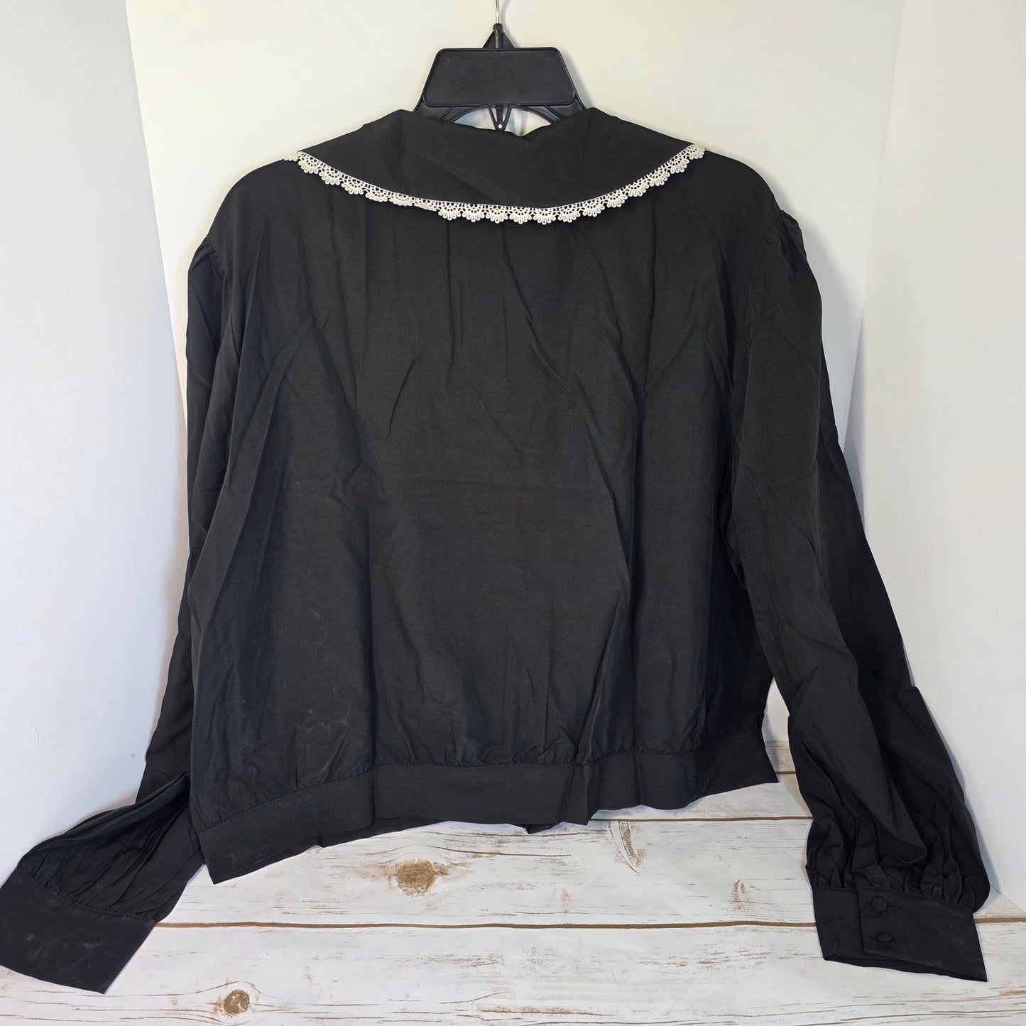 NWT New Belle Pogue Elegant Retro Blouse Black 2XL